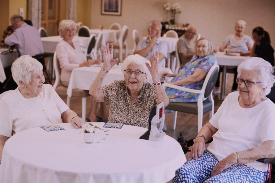 Muziekbingo in een zorginstelling